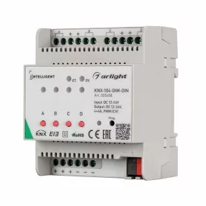 INTELLIGENT ARLIGHT Диммер KNX-104-DIM-DIN (12-24V, 4x4A)