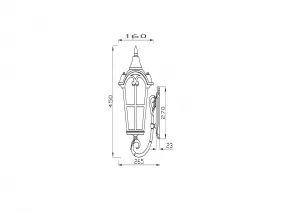 Настенный светильник (бра) Maytoni Outdoor O413WL-01GB1