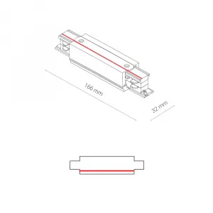 Коннектор для трехфазной трековой системы прямой Nowodvorski Ctls Power Black 8708