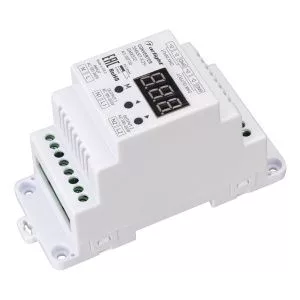 Конвертер SMART-K29-DMX512 (230V, 2x1.2A, TRIAC, DIN) (Arlight, Пластик)