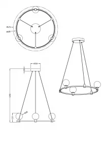 Подвесной светильник Freya FR4005PL-03G1