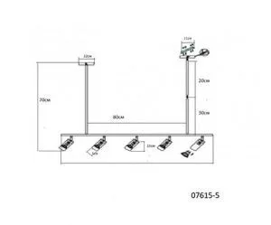  Люстра Кайко черный Gu10 50W 07615-5,19