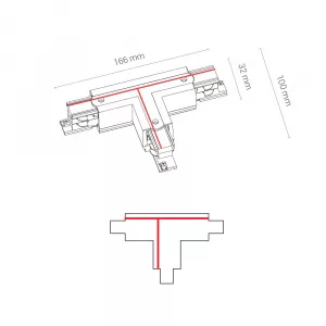 Коннектор для трехфазной трековой системы T-образный правый 2 Nowodvorski Ctls Power Black 8704