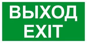 Светодиодный светильник Пиктограмма "выход exit" 260х100мм