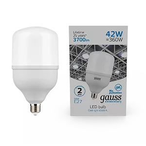 Лампа Gauss Elementary T120 42W 3700lm 6500K E27 LED 1/12