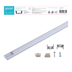 Профиль для ленты LED Gauss врезной гл 7mm - 2m 1/80