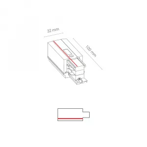 Заглушка с питанием для трехфазной трековой системы правая Nowodvorski Ctls Power White 8712