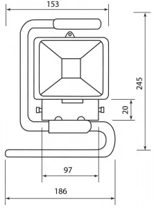 Светодиодный прожектор Feron LL-260 переносной IP65 10W 6500K