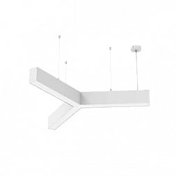 Светодиодный светильник VARTON X-line Y-образный 45 Вт 3000 К 790x912x100 мм RAL9003 белый муар с рассеивателем опал и торцевыми крышками (4 шт.)