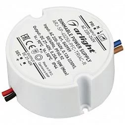 Блок питания ARJ-SP-40250-PFC-TRIAC-R (10W, 27-40V, 250mA) (Arlight, IP44 Пластик, 5 лет)