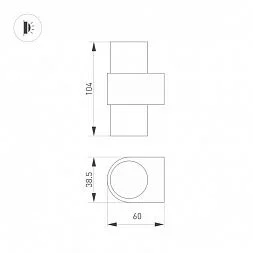 Светильник SP-SPICY-WALL-MINI-TWIN-S104x39-2x3W Warm3000 (BK, 40 deg, 230V) (Arlight, IP20 Металл, 3 года)