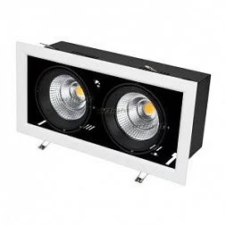 Светильник CL-KARDAN-S375x190-2x25W Day4000 (WH-BK, 30 deg) (Arlight, IP20 Металл, 3 года)