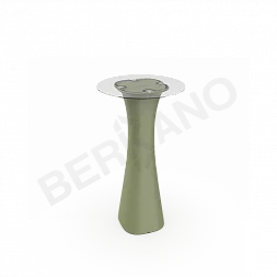 Стол барный со стеклом Grace Bar Round Olive green