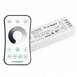 Диммер SMART-DIM-SET-RING (12-24V, 1x8A, ПДУ 2.4G) (Arlight, IP20 Пластик, 5 лет)