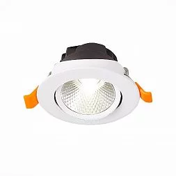 Св-к встр. Белый LED 1*6W 3000K 480Lm Ra80 24° IP20 D86xH50 220-240V Встраиваемые светильники ST211.538.06.24