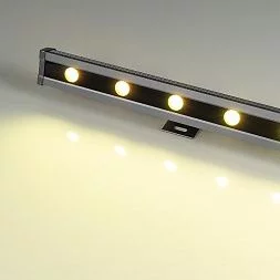 Светодиодный прожектор AR-LINE-1000L-48W-24V RGB-Warm3000 (Grey, 15x45 deg, DMX512) (Arlight, Закрытый)