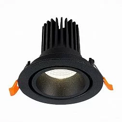 Св-к встр. Черный LED 1*10W 4000K 750Lm Ra>90 38° IP20 D102xH85 170-240V Встраиваемые светильники ST705.448.10